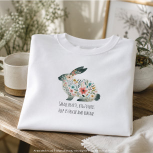 Mitfühlende Rettung von floralen Kaninchen Tri-Blend Shirt