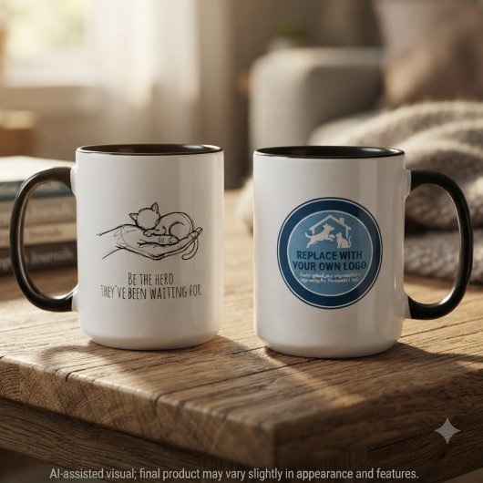 Mitfühlender Katzenrettungsheld Tasse