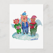 Mitführen von Schweinen Postkarte (Vorderseite)