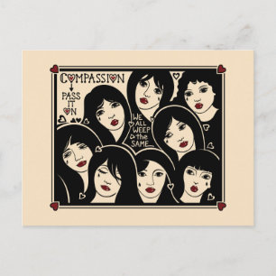 Mitgefühl auf der Postkarte