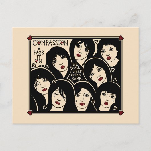 Mitgefühl auf der Postkarte (Vorderseite)