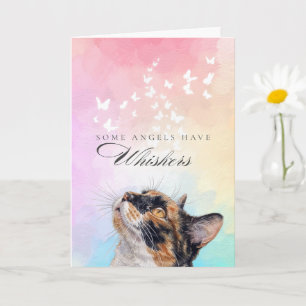 Mitgefühl bei Verlust einer bunter Regenbogenkatze Karte