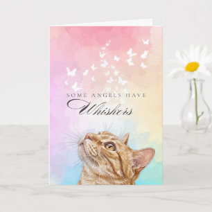 Mitgefühl bei Verlust einer Katze mit Regenbogen-O Karte