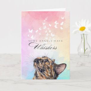 Mitgefühl bei Verlust einer Katze mit Regenbogen-T Karte
