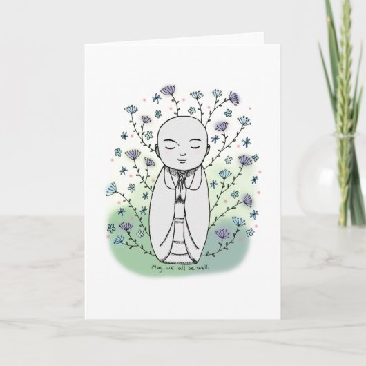Mitgefühl Beileid Jizo Japanischer Baby Buddha Karte (Vorderseite)