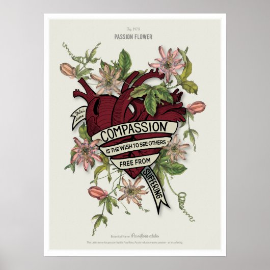 Mitgefühl - Dalai Lama Zitat Poster (Vorne)