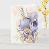 Mitgefühl Danke Aquarell Iris Blumen Karte (Gelbe Blume)