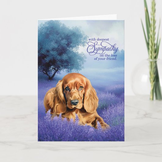 Mitgefühl für Cocker Spaniel Hund Lavendel Karte (Vorderseite)