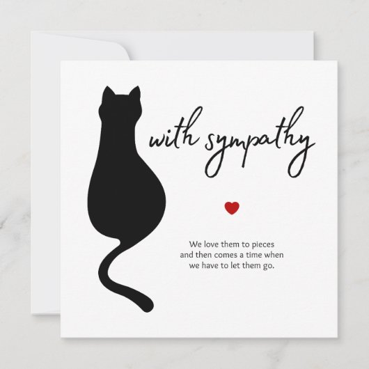 Mitgefühl für Katze Karte (Vorderseite)