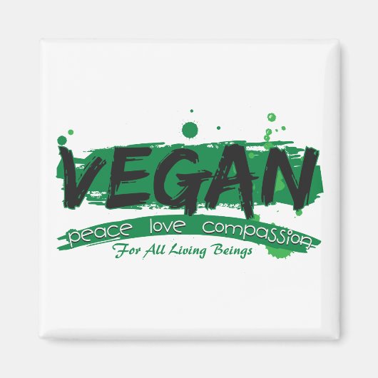 Mitgefühl für vegane Liebe Magnet (Vorne)