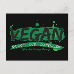 Mitgefühl für vegane Liebe Postkarte
