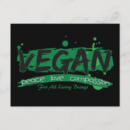 Mitgefühl für vegane Liebe Postkarte (Vorderseite)