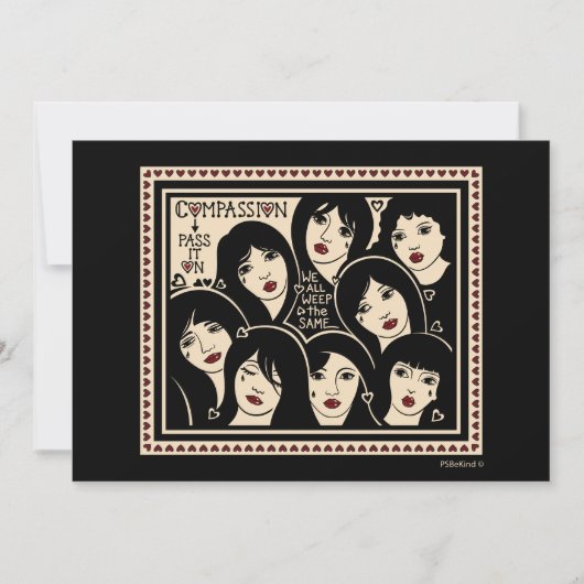 Mitgefühl gibt es auf der 7"x5" Flachkarte Ankündigung (Vorderseite)