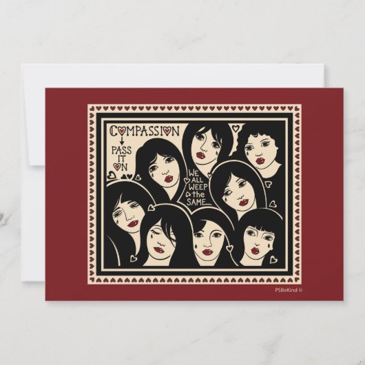 Mitgefühl gibt es auf der 7"x5" Flachkarte Ankündigung (Vorderseite)