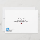 Mitgefühl gibt es auf der 7"x5" Flachkarte Ankündigung (Rückseite)