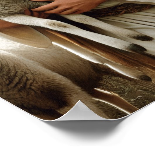 Mitgefühl Hirte mit sanfter Flock Poster (Ecke)