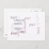 Mitgefühl inspiriert postkarte (Vorne/Hinten)