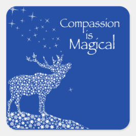 Mitgefühl ist magisch quadratischer aufkleber