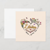 Mitgefühl Librarian - Blumenherz Design (Vorne/Hinten)