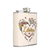 Mitgefühl Librarian - Blumenherz Design Flachmann (Rechts)