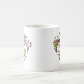 Mitgefühl Librarian - Blumenherz Design Kaffeetasse (Mittel)