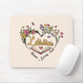 Mitgefühl Librarian - Blumenherz Design Mousepad (Mit Mouse)