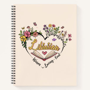 Mitgefühl Librarian - Blumenherz Design Notizblock