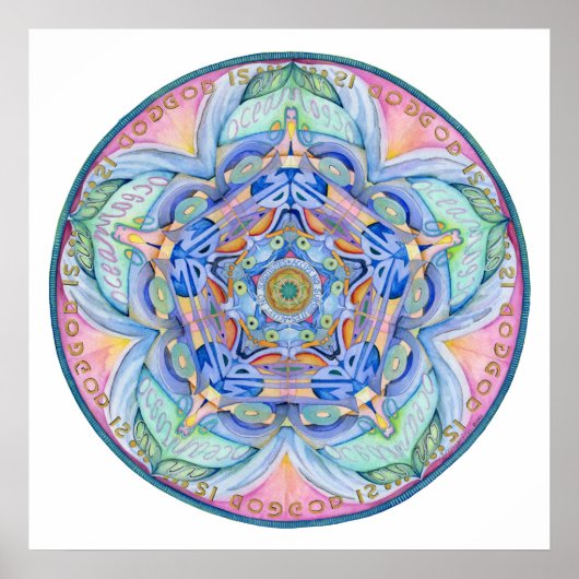 Mitgefühl Mandala Poster (Vorne)