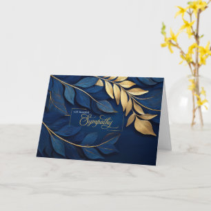 Mitgefühl Navy Blau und Goldfarbene Botanik Karte