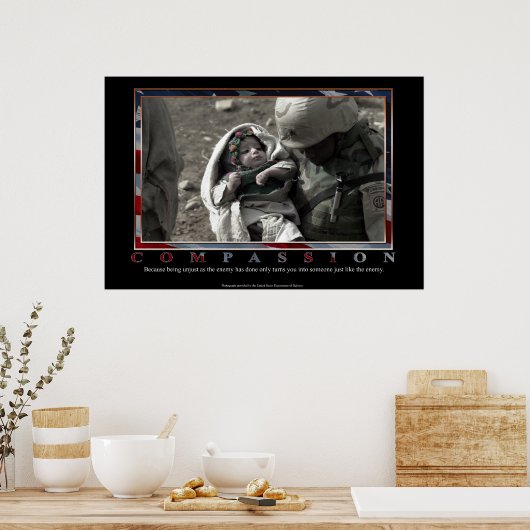 Mitgefühl Poster (Küche)