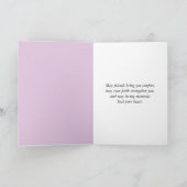 Mitgefühl Rosa Orchideen Karte (Innenseite)