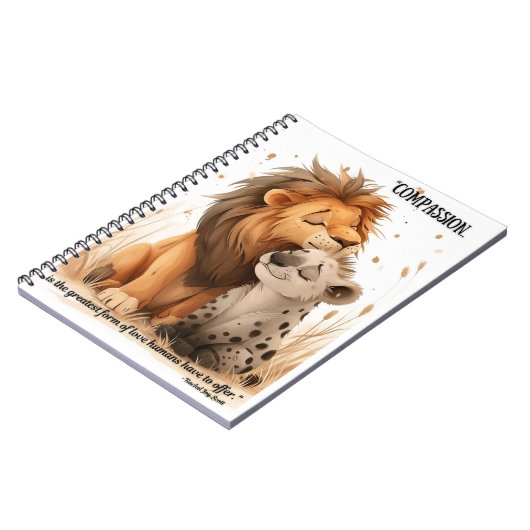 Mitgefühl-Tier-Illustriert-Notebook Notizblock (Linke Seite)