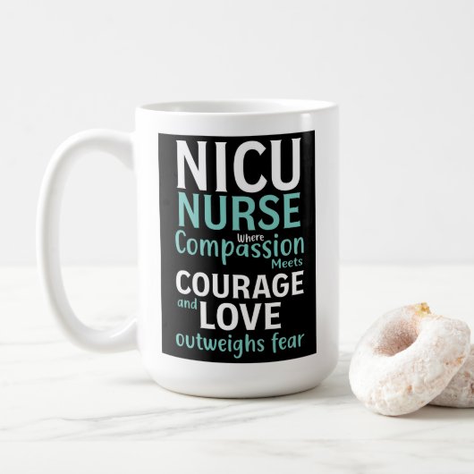 Mitgefühl trifft Mut – Furchtlos und freundlich Kaffeetasse (Mit Donut)