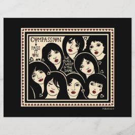 Mitgefühl übergeben es auf_flaches Papier Blatt 11