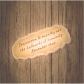 Mitgefühl und Empathie sind die Markenzeichen der Aufkleber (Vorderseite)