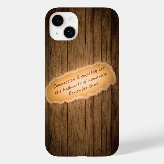Mitgefühl und Empathie sind die Markenzeichen der Case-Mate iPhone Hülle (Rückseite)
