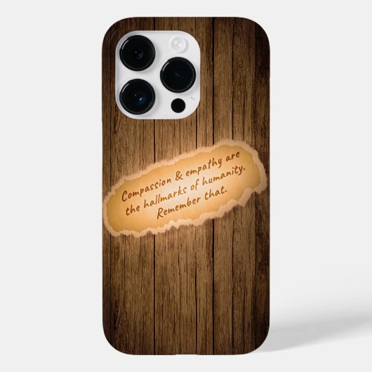 Mitgefühl und Empathie sind die Markenzeichen der  Case-Mate iPhone Hülle (Rückseite)
