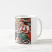 Mitgefühl und Kaffee: Sippen und wiederholen Kaffeetasse (VorderseiteRechts)