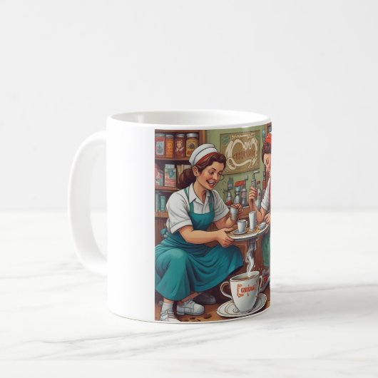 Mitgefühl und Kaffee: Sippen und wiederholen Kaffeetasse (Vorderseite Links)