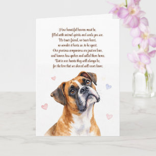 Mitgefühl Verlust Hund Boxer Typ Spirituell  Karte
