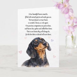 Mitgefühl Verlust Hund Dachshund Spirituelles Gedi Karte