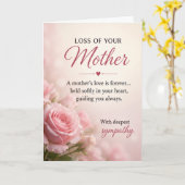 Mitgefühl zum Verlust einer Mutter Karte (Gelbe Blume)