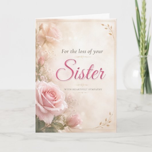 Mitgefühl zum Verlust einer Schwester Karte (Vorderseite)