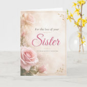Mitgefühl zum Verlust einer Schwester Karte (Gelbe Blume)