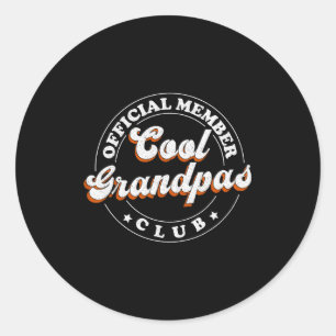Mitglied Cool Grandpas Club Für neuen Großvater Runder Aufkleber