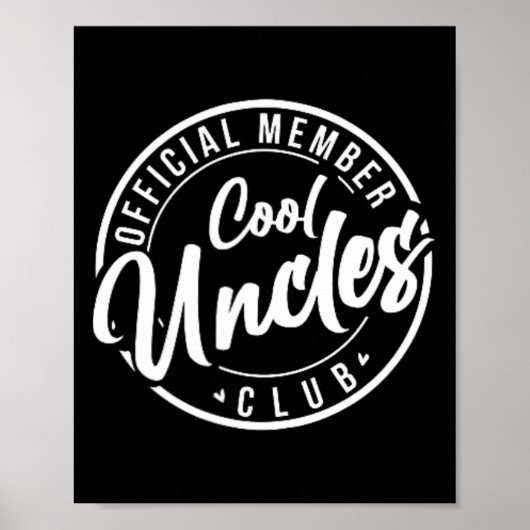 Mitglied Cool Uncles Club Vintag Vatertag Poster (Vorne)