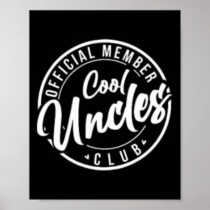 Mitglied Cool Uncles Club Vintage Vatertag Poster