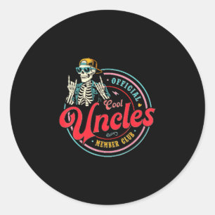 Mitglied coole Onkel Club lustiger Onkel Vatertag Runder Aufkleber