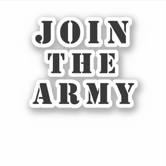 Mitglied der Armee Aufkleber (Vorderseite)