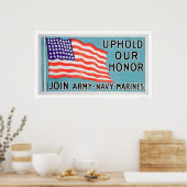 Mitglied der Armee, Marine, Marines (US02081) Poster (Küche)